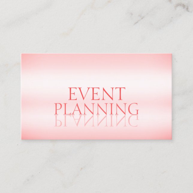 Stylish Pastel Pink Chic Mirror Font Professional Business Card (Front)