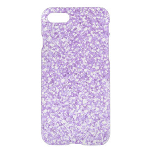 Stylish Pastel Purple Glitter Glass iPhone SE/8/7 Case