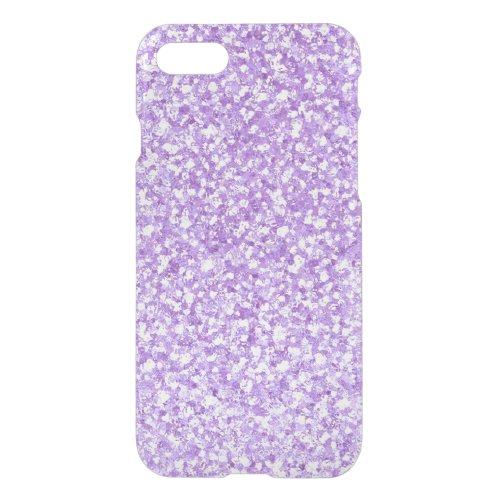 Stylish Pastel Purple Glitter Glass iPhone SE87 Case