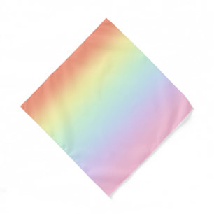 Stylish Pastel Rainbow Gradient Pocket Square Bandana