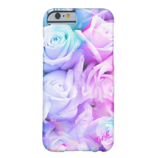 Stylish Pastel Roses Floral iPhone 6/6S Slim Case (Back)