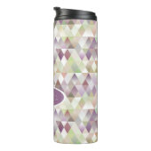 Stylish Pastel Triangles Diamond Squares Pattern Thermal Tumbler (Rotated Right)
