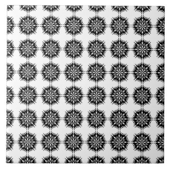 Stylish Pattern. Black And White. Tile by Graphics_By_Metarla at Zazzle