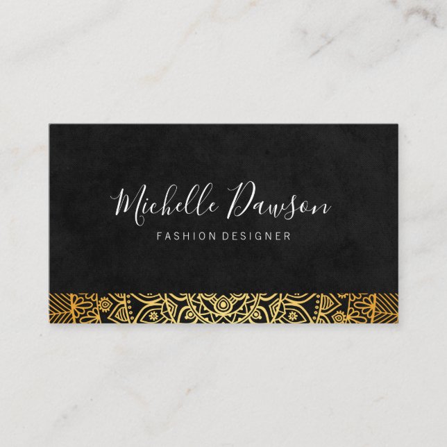 Stylish Pattern Business Card (Front)