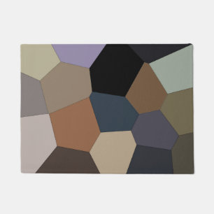 Stylish Pattern Earth Toned Color Doormat