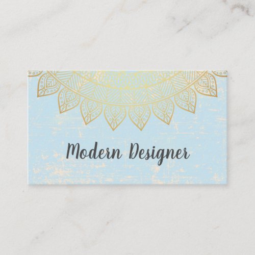 Stylish Pattern Gold Business Card