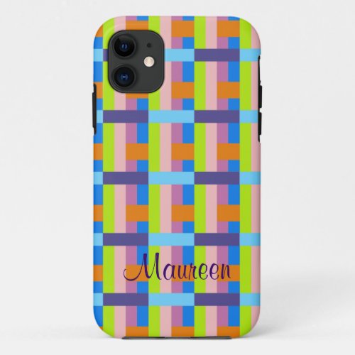 Stylish pattern iPhone 5 case with Name