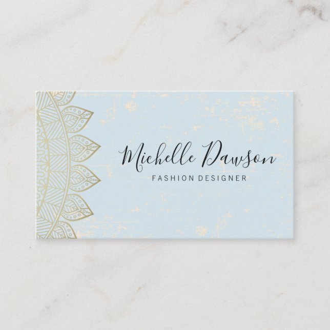 Stylish Pattern Vintage Business Card (Front)