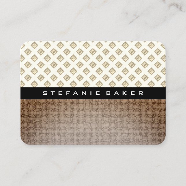 Stylish Patterns Business Card (Front)