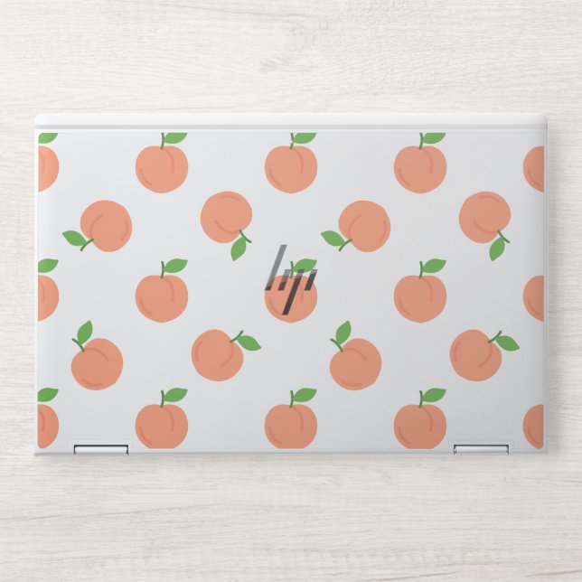 Stylish Peach Look Modern Script HP Laptop Skin (Front)
