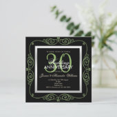 Stylish Pearl Framed 30th Wedding Anniversary Invitation (Standing Front)