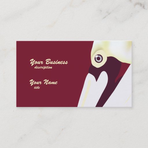 Customizable Stylish Pelican Business Card
