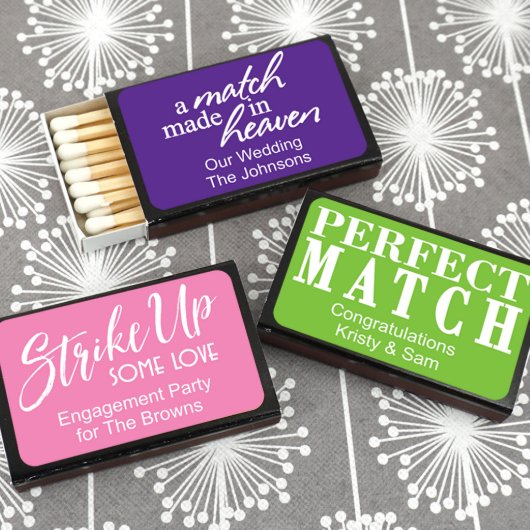 Stylish Perfect Match Black Matchboxes (Front)