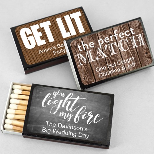 Stylish Perfect Match Black Matchboxes (Front)