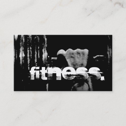 Stylish Personal Trainer Black Business Card