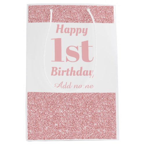 Stylish personalised 1st birthday gift bag