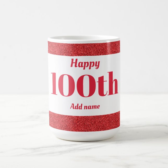 stylish personalised birthday mug gift 100th (Center)