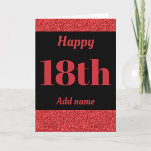 Stylish personalised happy birthday 18th card