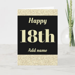 Stylish personalised happy birthday 18th card