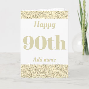 Stylish personalised happy birthday 90th card