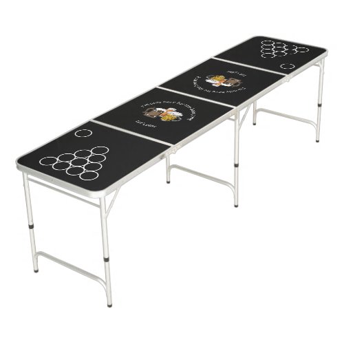Stylish Personalizable Black Beer Pong Table