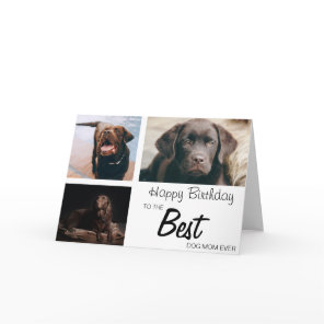 Stylish Personalized 3 Photo Collage | Birthday Card