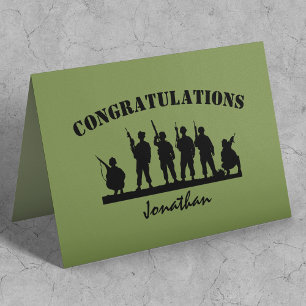 Stylish Personalized Army Passing Out Card