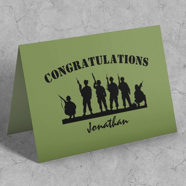 Stylish Personalized Army Passing Out Card (Creator Uploaded)