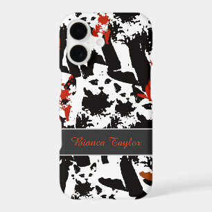 stylish & personalized cat pattern iPhone 17 case