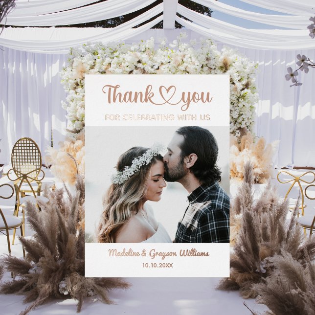 Stylish Personalized Custom Photo Romantic Wedding Foil Invitation (Creator Uploaded)