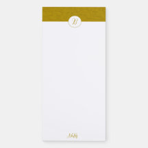 Stylish personalized golden Notepad