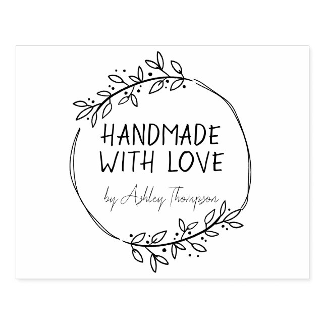 Stylish Personalized Handmade By Rubber Stamp (Imprint)