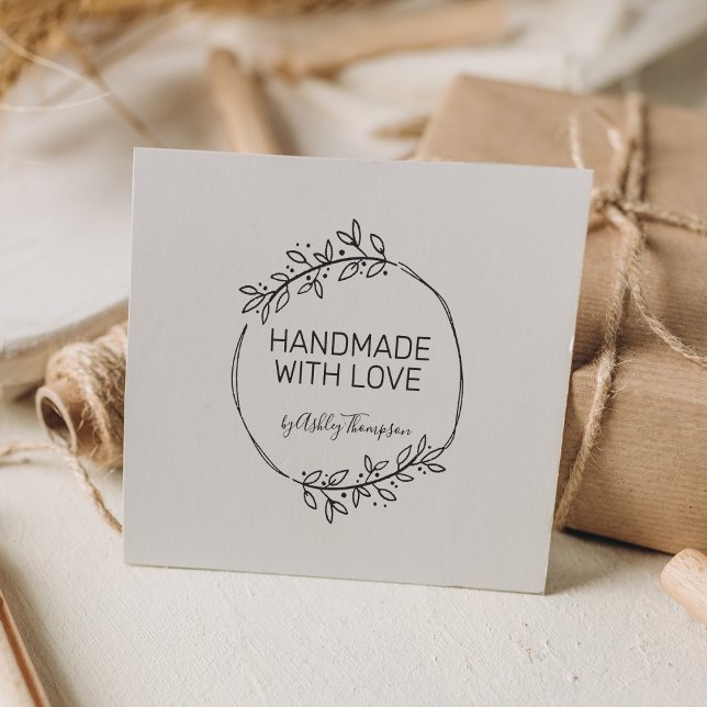 Stylish Personalized Handmade By Rubber Stamp (Creator Uploaded)