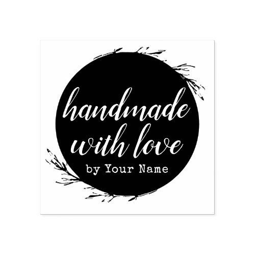 Stylish Personalized Handmade with Love by Rubber Stamp