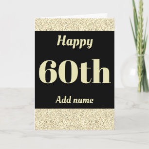 Stylish personalized happy birthday 60th card