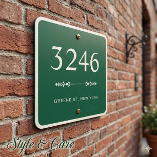 Stylish Personalized House No Metal Sign