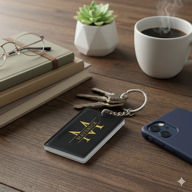 Stylish Personalized Initials Name Acrylic Keychain (Stylish Personalized Initials Name Acrylic Keychain)