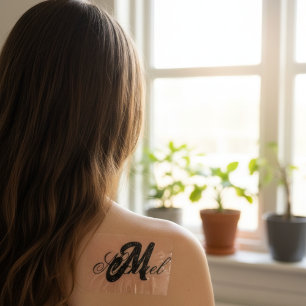 Stylish Personalized Monogram Letter Temporary Tattoos