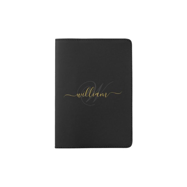 Stylish Personalized Monogram with Name Passport Holder (Front)