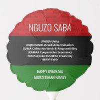 Stylish personalized NGUZO SABA Happy Kwanzaa