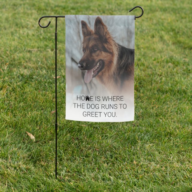 Stylish Personalized Photo Dog  Garden Flag (In SItu)