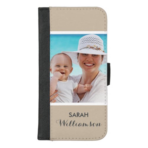 Stylish Personalized Photo _ Easy Custom Your Own iPhone 87 Plus Wallet Case