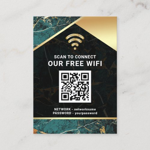 Stylish Personalized QR Code Wifi Network Password Business Card