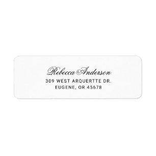 Stylish Personalized Return Address Label