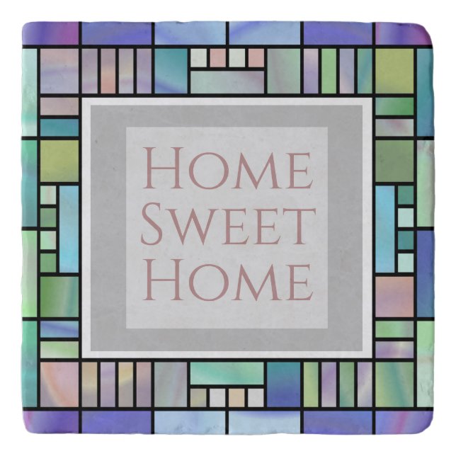Stylish Personalized Stone Trivet (Front)