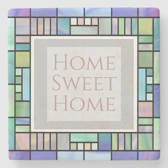 Stylish Personalized Text Stone Coaster (Front)