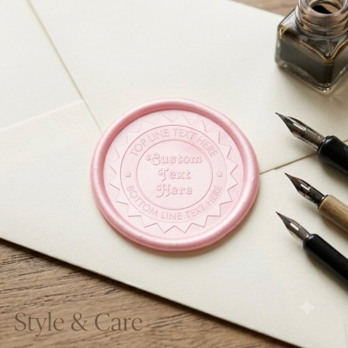 Stylish Personalized Wax Seal Sticker Accent Desig