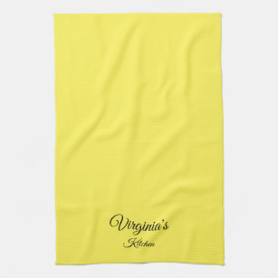Stylish Personalized Yellow Kitchen Towel