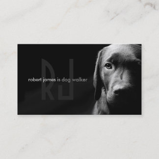 Stylish pet care dog walker walking business card