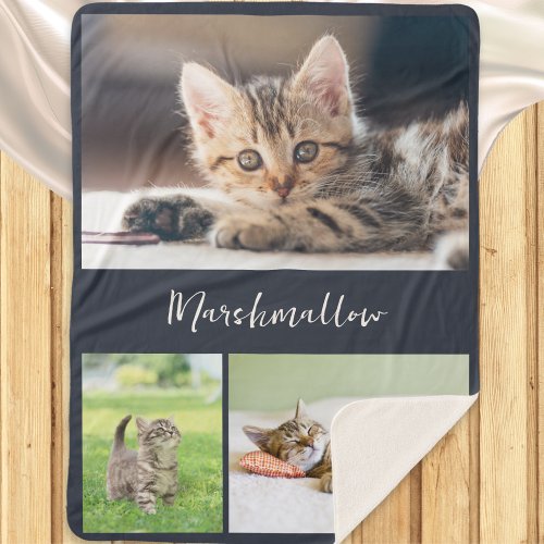 Stylish Pet Cat 3 Photo Collage